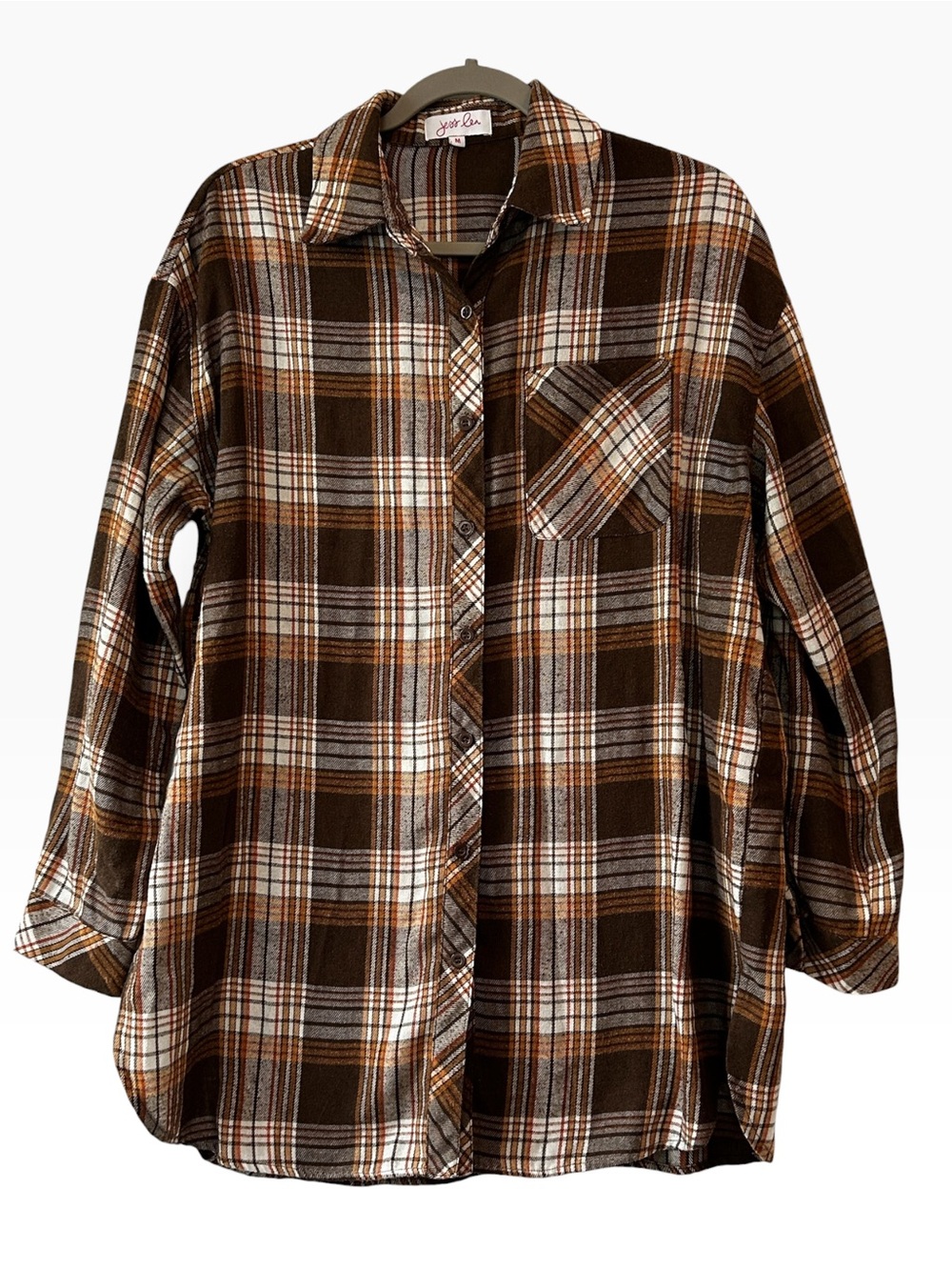 Jess Lea Women’s Lola Flannel Tunic Top Sz M